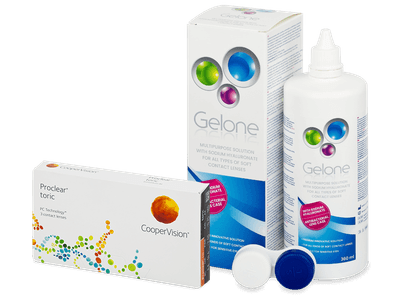 Proclear Toric (3 Linsen) + Gelone 360 ml - Spar-Set