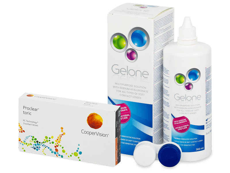 Proclear Toric (3 Linsen) + Gelone 360 ml - Spar-Set