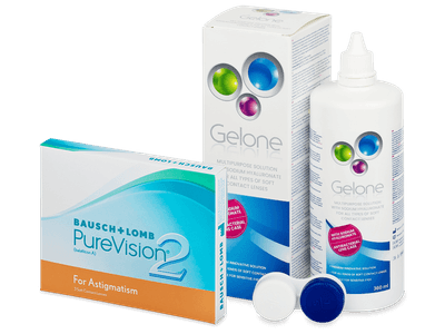 PureVision 2 for Astigmatism (3 Linsen) + Gelone 360 ml