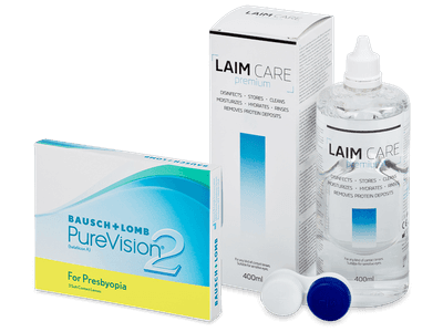 PureVision 2 for Presbyopia (3 Linsen) + Laim Care 400 ml