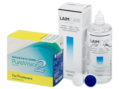 PureVision 2 for Presbyopia (6 Linsen) + Laim Care 400 ml