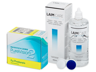 PureVision 2 for Presbyopia (6 Linsen) + Laim Care 400 ml