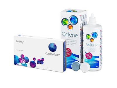 Biofinity (3 Linsen) + Gelone 360 ml