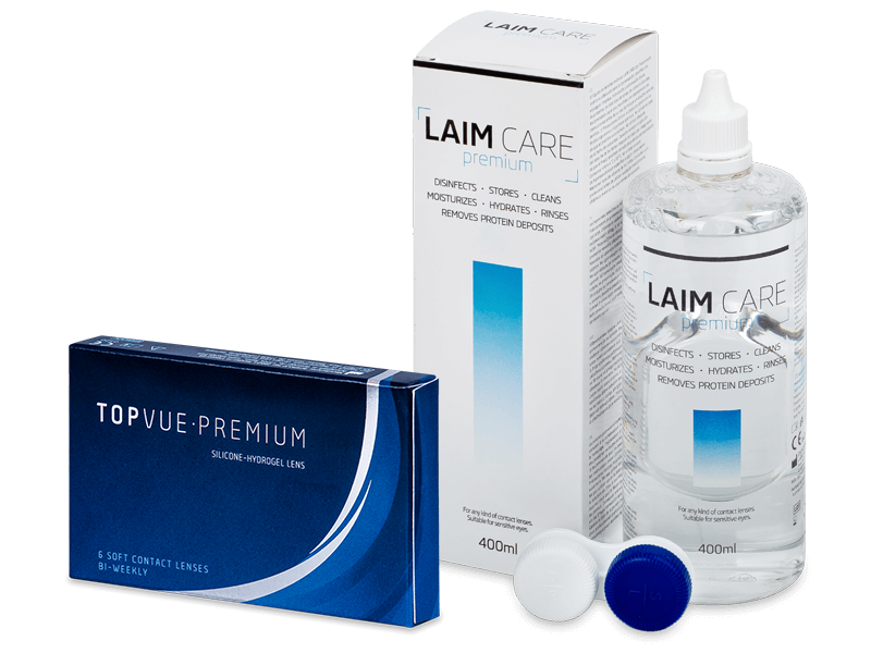 TopVue Premium (6 Linsen) + Laim Care 400 ml - Spar-Set