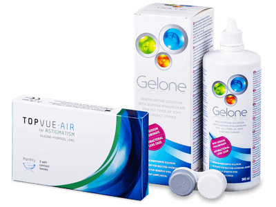 TopVue Air for Astigmatism (3 Linsen) + Gelone 360 ml