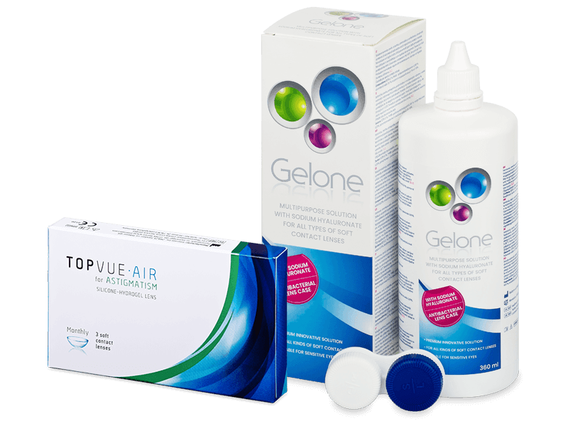 TopVue Air for Astigmatism (3 Linsen) + Gelone 360 ml - Spar-Set