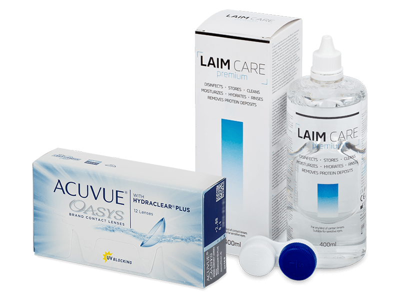 Acuvue Oasys (12 Linsen) + Laim Care 400 ml - Spar-Set