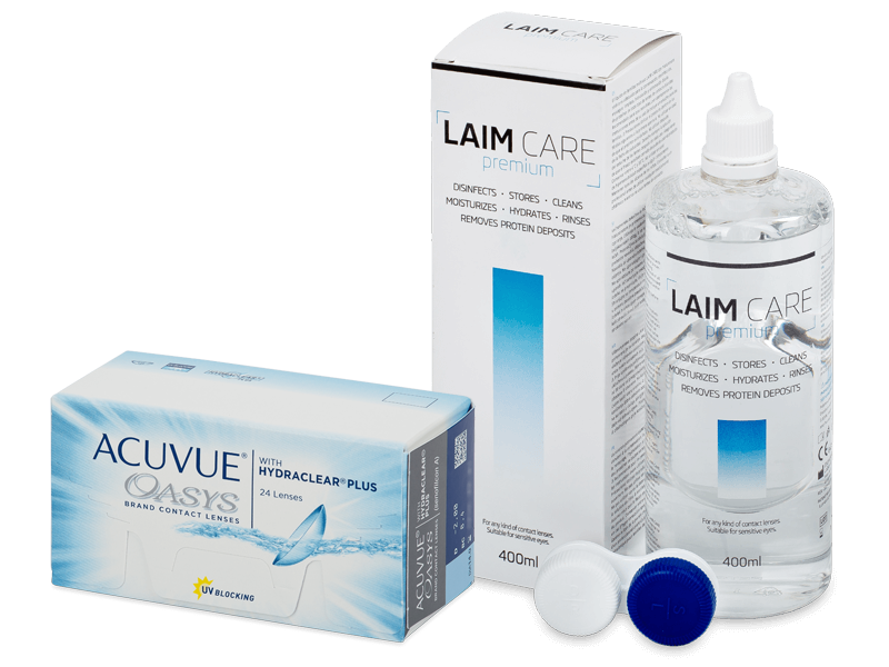 Acuvue Oasys (24 Linsen) + Laim Care 400 ml - Spar-Set