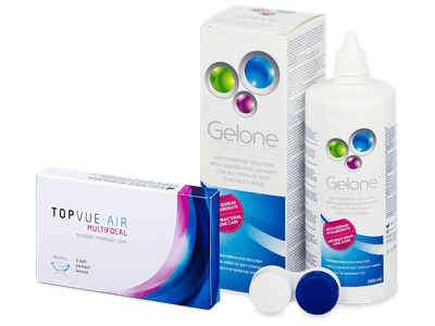 TopVue Air Multifocal (3 Linsen) + Gelone 360 ml - Spar-Set
