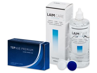 TopVue Premium (12 Linsen) + Laim Care 400 ml - Spar-Set