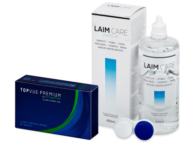 TopVue Premium for Astigmatism (6 Linsen) + Laim Care 400 ml