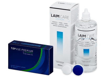 TopVue Premium for Astigmatism (6 Linsen) + Laim-Care 400 ml