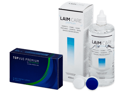 TopVue Premium for Astigmatism (6 Linsen) + Laim Care 400 ml