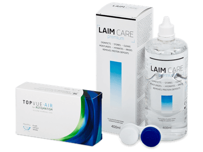 TopVue Air for Astigmatism (6 Linsen) + Laim Care 400 ml