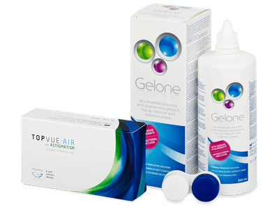 TopVue Air for Astigmatism (6 Linsen) + Gelone 360 ml
