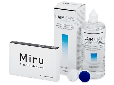 Miru 1month Menicon (6 Linsen) + Laim Care 400 ml