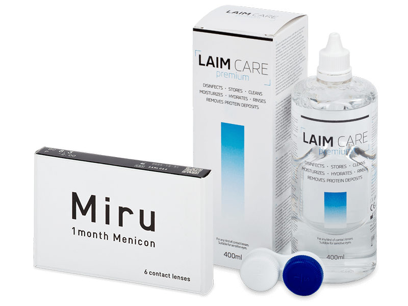 Miru 1 Month (6 Linsen) + Laim-Care 400 ml - Spar-Set