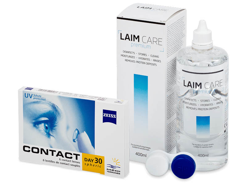 Carl Zeiss Contact Day 30 Spheric (6 Linsen) + Laim Care 400 ml - Spar-Set