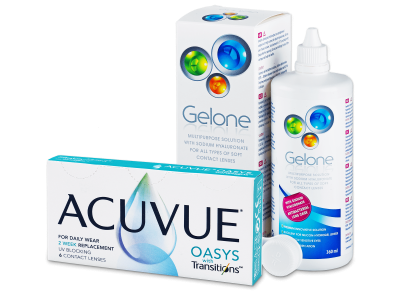 Acuvue Oasys with Transitions (6 Linsen) + Gelone Pflegemittel 360 ml