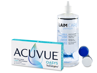 Acuvue Oasys with Transitions (6 Linsen) + Laim-Care Pflegemittel 400 ml