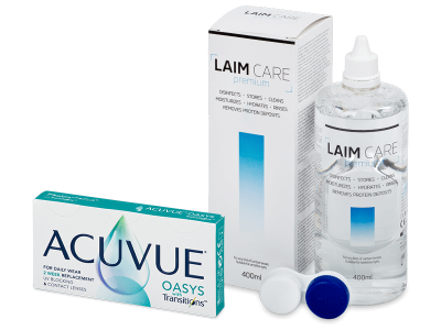 Acuvue Oasys with Transitions (6 Linsen) + Laim Care 400 ml