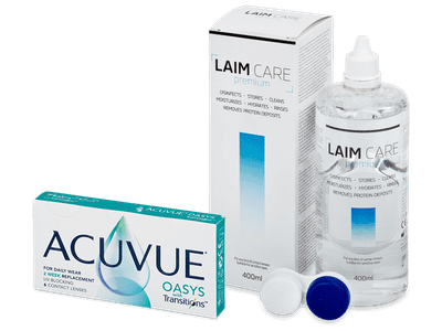 Acuvue Oasys with Transitions (6 Linsen) + Laim Care 400 ml