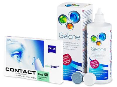 Carl Zeiss Contact Day 30 Compatic (6 Linsen) + Gelone 360ml - Älteres Design