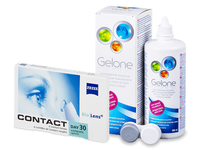 Carl Zeiss Contact Day 30 Compatic (6 Linsen) + Gelone 360ml - Spar-Set