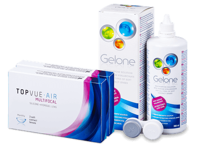 TopVue Air Multifocal (6 Linsen) + Gelone 360 ml - Älteres Design