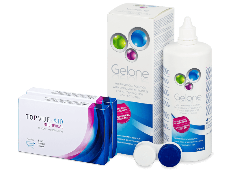 TopVue Air Multifocal (6 Linsen) + Gelone 360 ml - Spar-Set