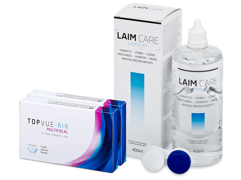 TopVue Air Multifocal (6 Linsen) + Laim Care 400 ml - Spar-Set
