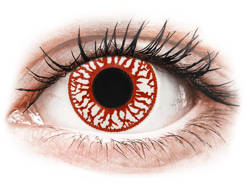 ColourVUE Crazy Lens - Blood Shot - Tageslinsen ohne Stärke (2 Linsen) - Coloured contact lenses