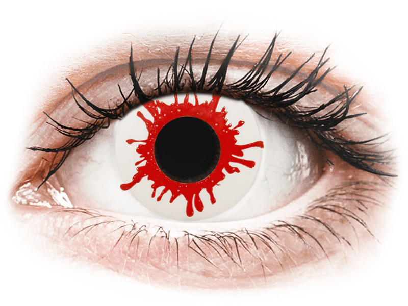 ColourVUE Crazy Lens - Wild Blood - Tageslinsen ohne Stärke (2 Linsen) - Coloured contact lenses