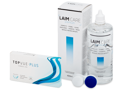 TopVue Plus (6 Linsen) + Laim Care 400 ml - Spar-Set