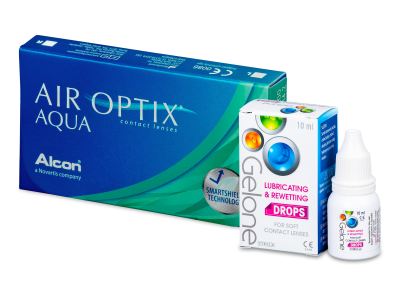 Air Optix Aqua (6 Linsen) + Gelone Drops 10 ml
