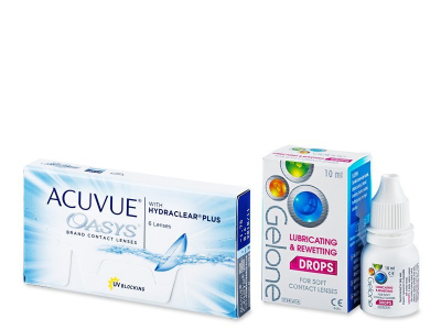Acuvue Oasys (6 Linsen) + Gelone Drops 10 ml