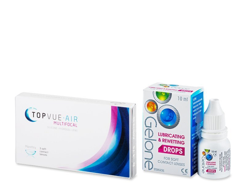 TopVue Air Multifocal (3 Linsen) + Gelone Drops 10 ml - Blister Vorschau