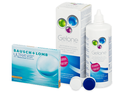 Bausch + Lomb ULTRA for Astigmatism (3 Linsen) + Gelone 360 ml - Spar-Set