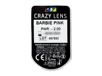 CRAZY LENS - Barbie Pink - Tageslinsen mit Stärke (2 Linsen) - Blister Vorschau