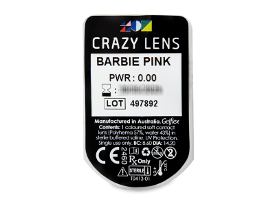 CRAZY LENS - Barbie Pink - Tageslinsen ohne Stärke (2 Linsen) - Blister Vorschau