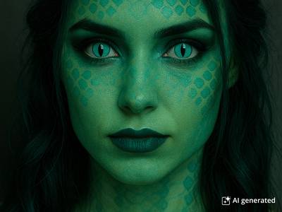 CRAZY LENS - Cat Eye Aqua - Tageslinsen ohne Stärke (2 Linsen) - Beispielfoto