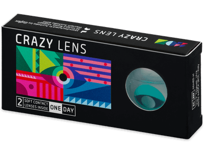 CRAZY LENS - Cat Eye Aqua - Tageslinsen ohne Stärke (2 Linsen)