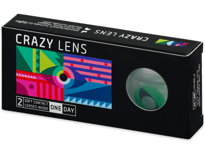 CRAZY LENS - Cat Eye Green - Tageslinsen ohne Stärke (2 Linsen)