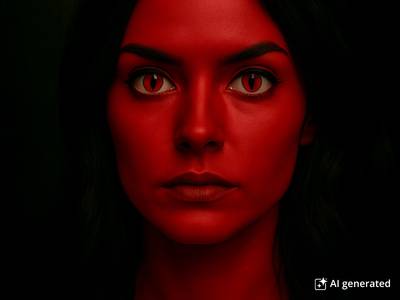 CRAZY LENS - Cat Eye Red - Tageslinsen ohne Stärke (2 Linsen) - Beispielfoto