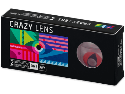 CRAZY LENS - Cat Eye Red - Tageslinsen ohne Stärke (2 Linsen)