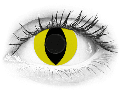 CRAZY LENS - Cat Eye Yellow - Tageslinsen ohne Stärke (2 Linsen)