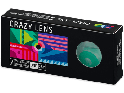 CRAZY LENS - Emerald Green - Tageslinsen mit Stärke (2 Linsen) - Coloured contact lenses