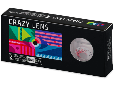 CRAZY LENS - Graffiti - Tageslinsen mit Stärke (2 Linsen) - Coloured contact lenses