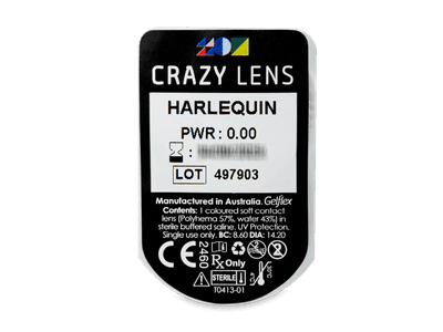 CRAZY LENS - Harlequin - Tageslinsen ohne Stärke (2 Linsen) - Blister Vorschau