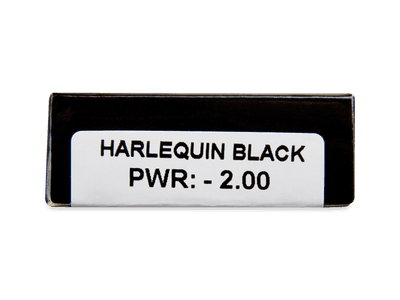 CRAZY LENS - Harlequin Black - Tageslinsen mit Stärke (2 Linsen) - Vorschau